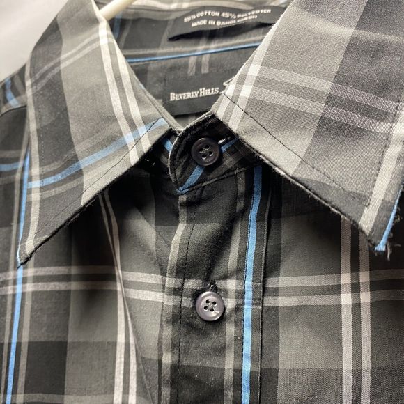 Beverley Hills Polo Club Button Down Shirt Mens Size 2XL 34” Length 26” Across - Picture 3 of 4